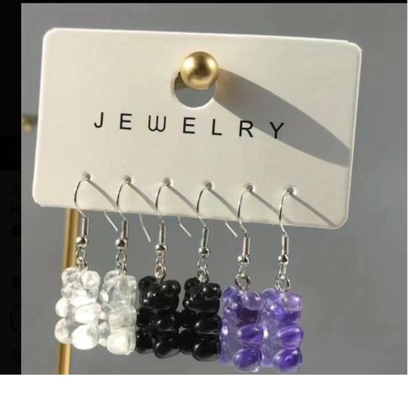 New set of 3 Gummy Bear Earrings - Picture 5 of 5